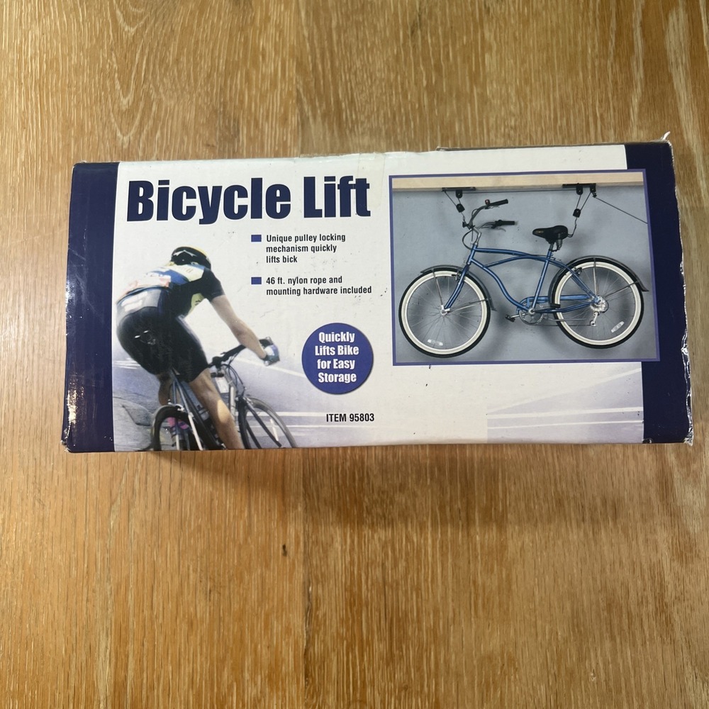 Bicycle Lift Bike Ceiling Mount Pulley‎ Hoist Garage Storage Rack Hooks Hanger